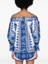 FLORA TAPESTRY OFF-WHITE LONG SLEEVE BLOUSE